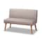 Baxton Studio Odessa Mid-Century Modern Grey Fabric and Walnut Brown Finished Wood 5-Piece Dining Nook Set 175-10843-10842-10980-10840-Zoro - alternate 10